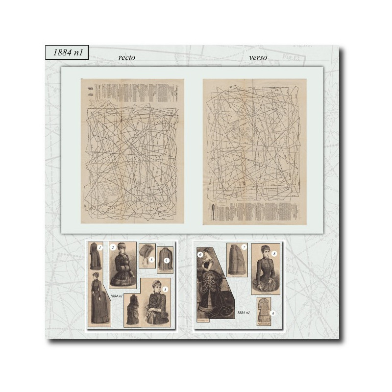 Patrons de couture de 1884 1