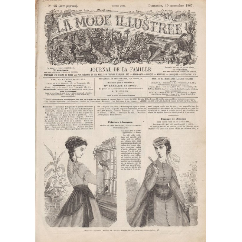 revue la mode illustrée 1867 45