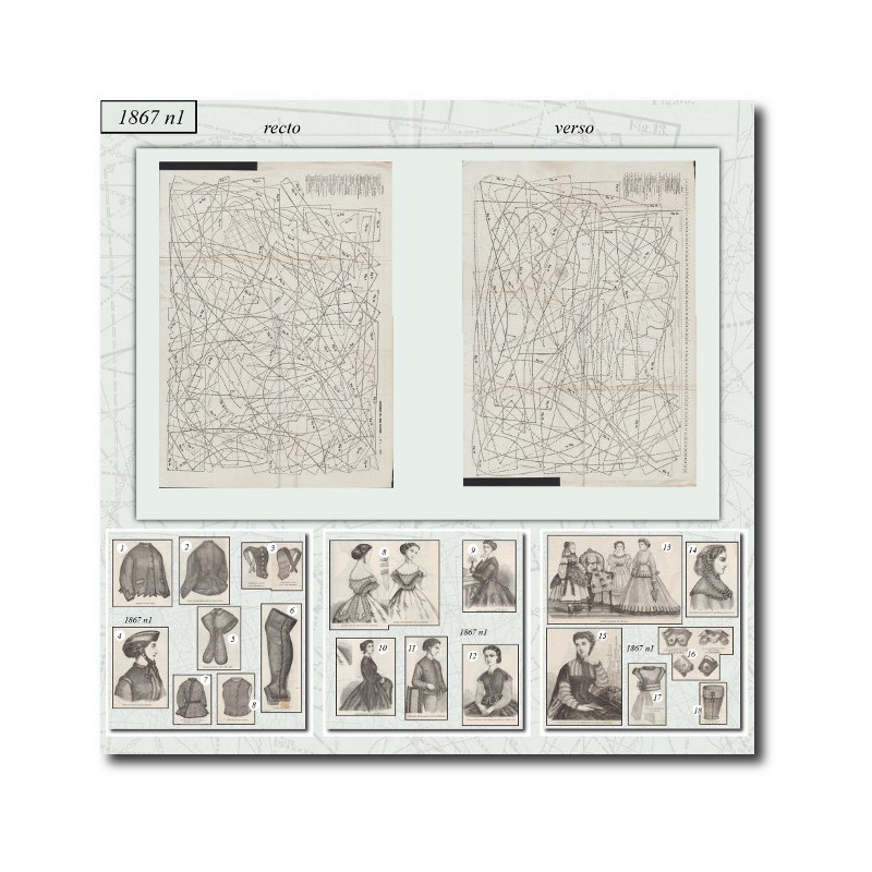 Patrons de couture de 1867 1