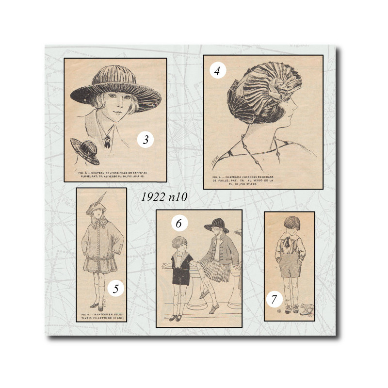 Chapeau de jeune fille en taffetas plissé 1922