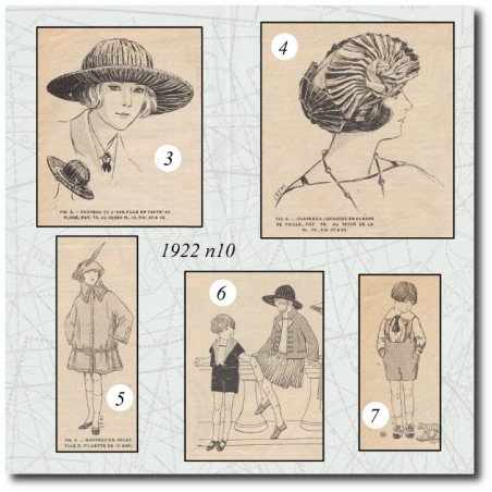 Chapeau de jeune fille en taffetas plissé 1922