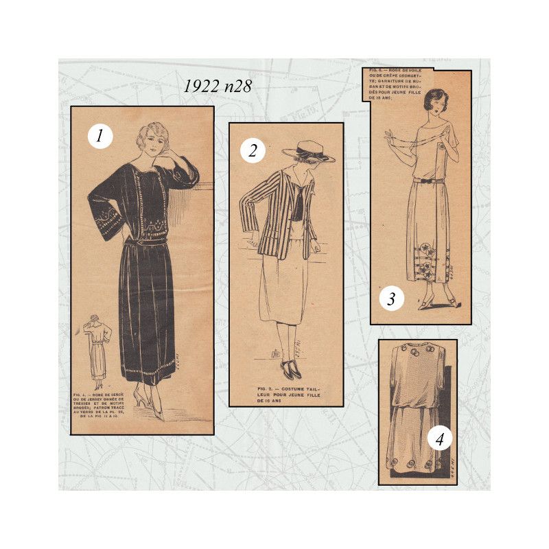 Robe de voile ou de crêpe Georgette 1922