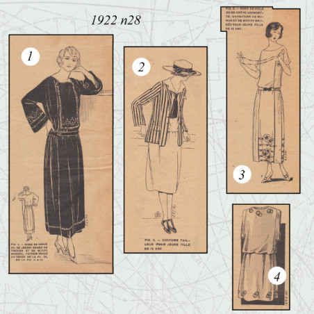 Robe de voile ou de crêpe Georgette 1922