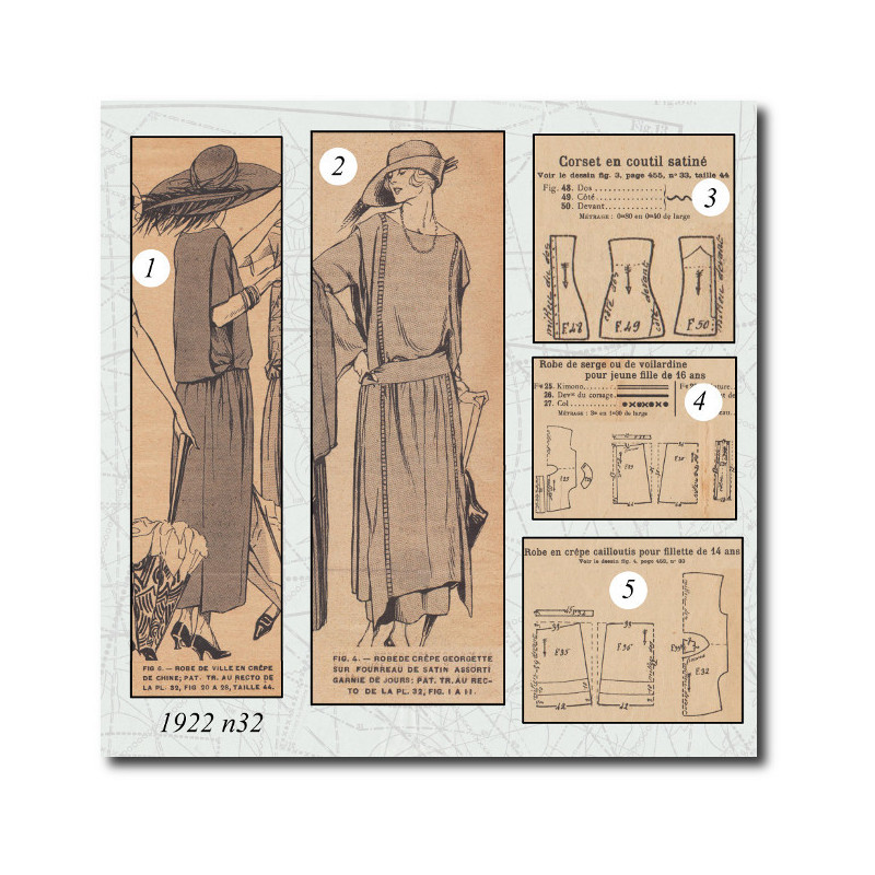 Corset en coutil satiné 1922