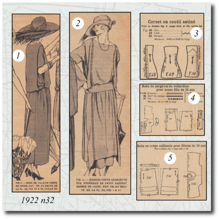 Corset en coutil satiné 1922