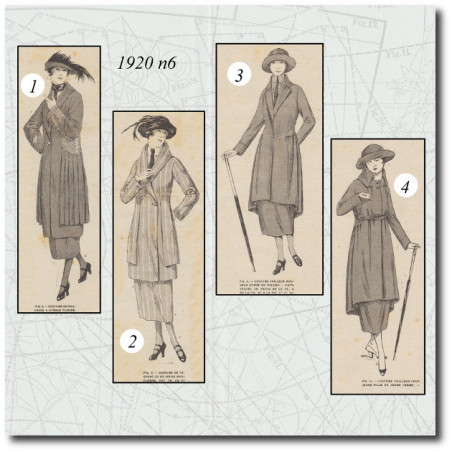 Costume à basque plissée 1920