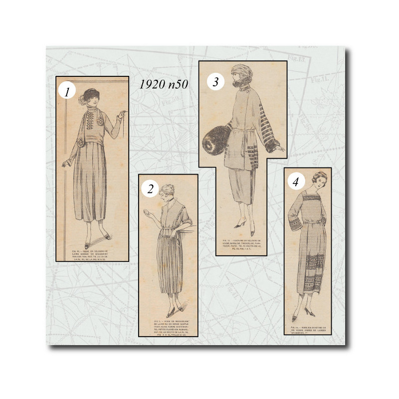 Robe en mousseline de laine 1920