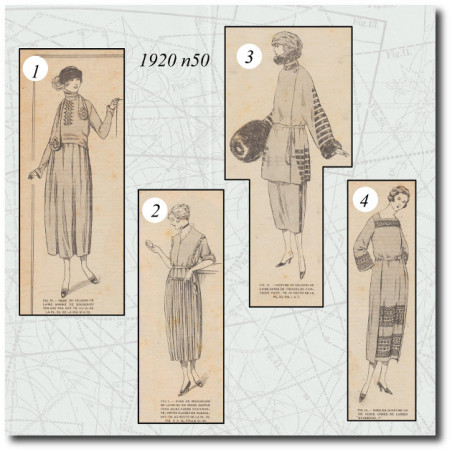 Robe en mousseline de laine 1920