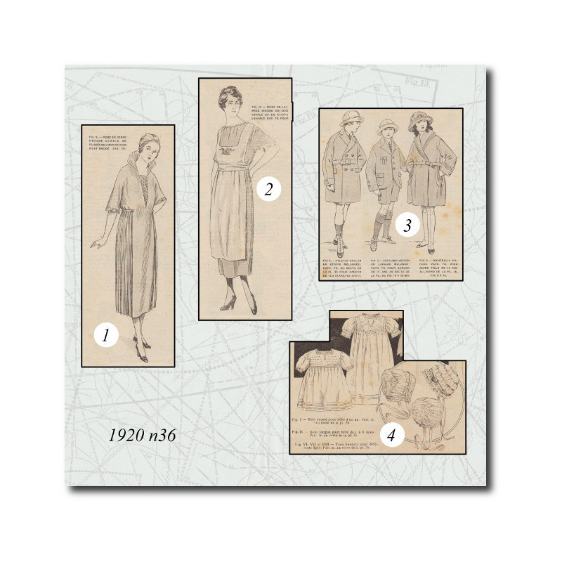 Robe de lainage kimono 1920