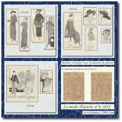 Costume tailleur en satin noir 1923