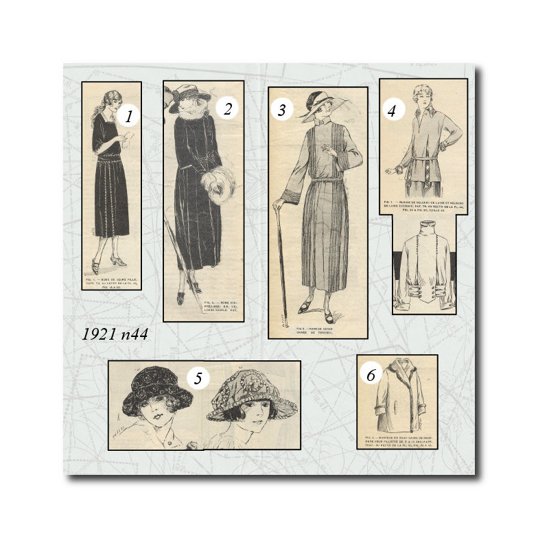 Robe de serge ornée de tresses
 1921