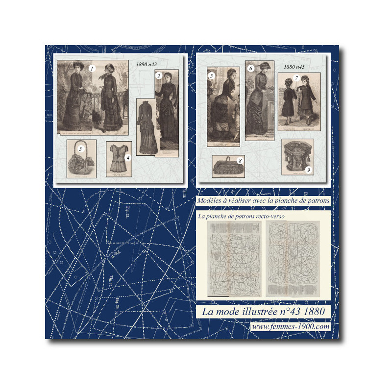 Robe avec corsage en laine 1880