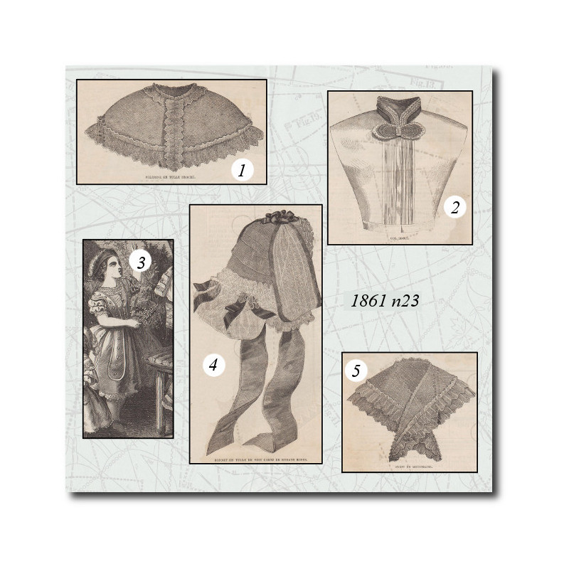 Pélerine en tulle brodé