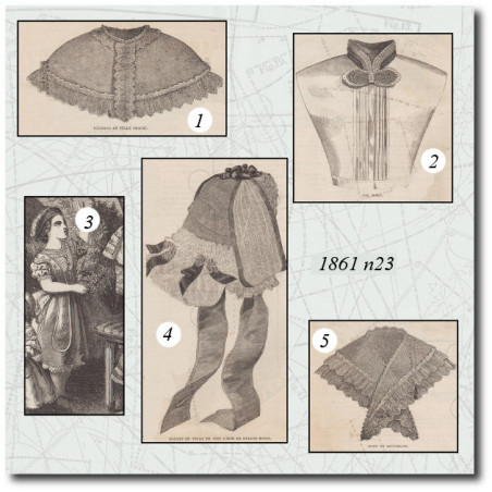 Pélerine en tulle brodé