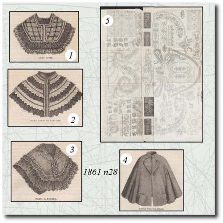 Fichu garni de dentelle