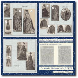1874 N°42 Sewing patterns...