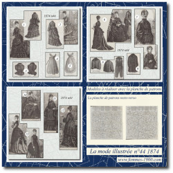 1874 N°44 Sewing patterns...
