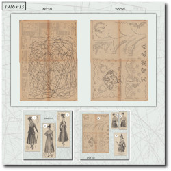 1916 N°13 Sewing patterns...