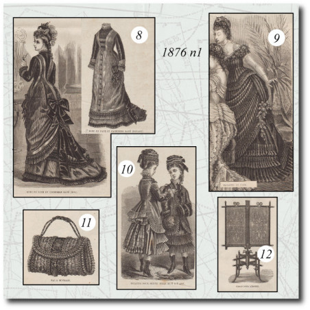 Robe en faye et cachemire rayé
 Toilette en faye