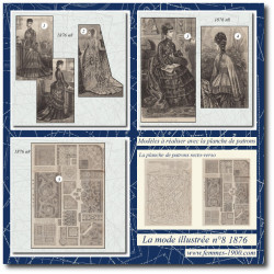 1876 N°8 Patrons A4 La mode...