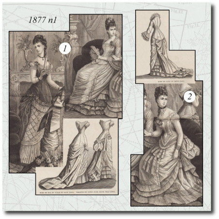 Robe de bal en tulle et faye
Toilette en crêpe pour jeune fille
 Robe en satin et crêpe