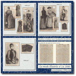 1890 N°14 Sewing patterns...