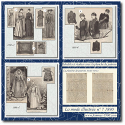 1890 N°7 Sewing patterns A4...
