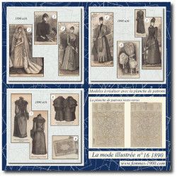 1890 N°16 Sewing patterns...