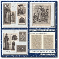 1890 N°10 Sewing patterns...