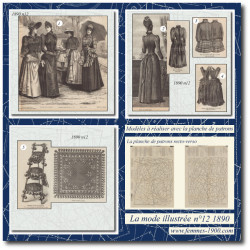 1890 N°12 Sewing patterns...