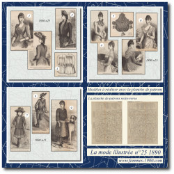 1890 N°25 Sewing patterns...
