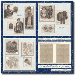 1890 N°27 Sewing patterns...