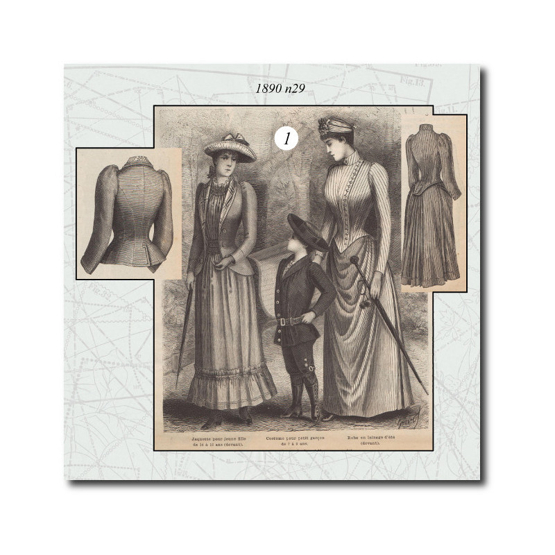 Dress in summer wool 1890