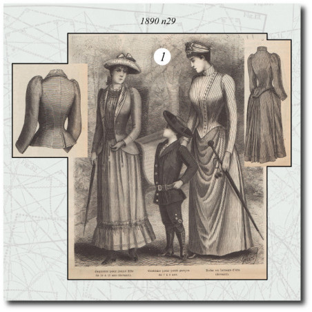 Dress in summer wool 1890