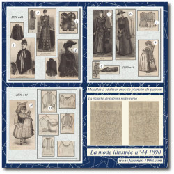 1890 N°44 Sewing patterns...
