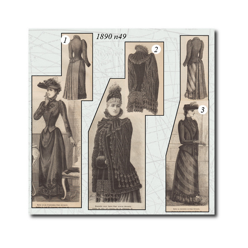 Robe ornée d’astrakan frisé 1890