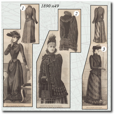 Robe ornée d’astrakan frisé 1890