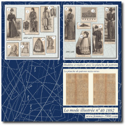 1892 N°40 Patrons A4 La...