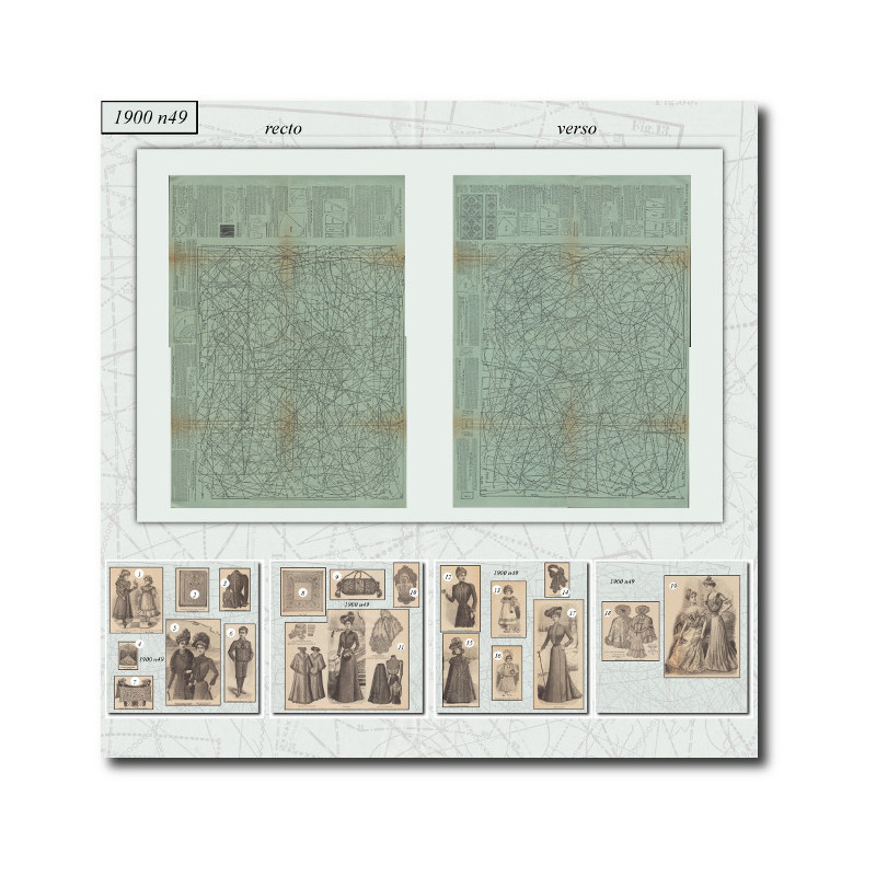 Robe en velours à carreaux pour dame 1900