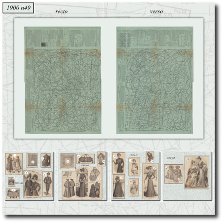 Robe en velours à carreaux pour dame 1900