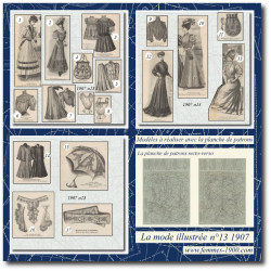 1907 N°13 Sewing patterns...