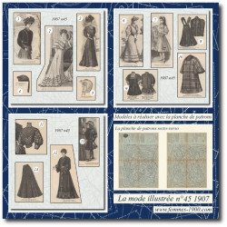 1907 N°45 Sewing patterns...