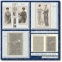 1915 N°4 Patrons A4 La mode...