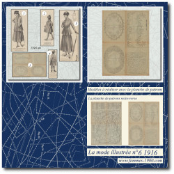 1916 N°6 Patrons A4 La mode...