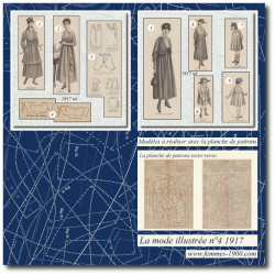 1917 N°4 Patrons A4 La mode...