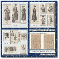 1917 N°8 Patrons A4 La mode...