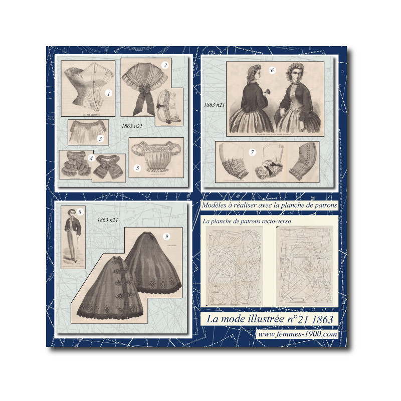 patron de corset 1863