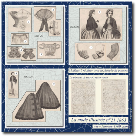 patron de corset 1863