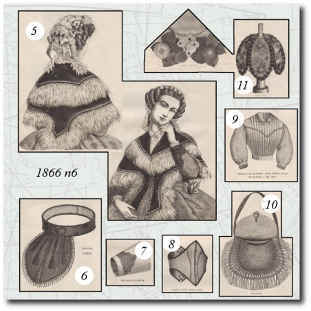 Mantelet-pèlerine pour dame