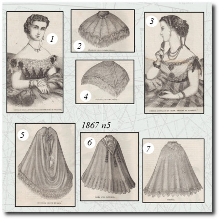 Corsage décolleté en tulle, velours et dentelle